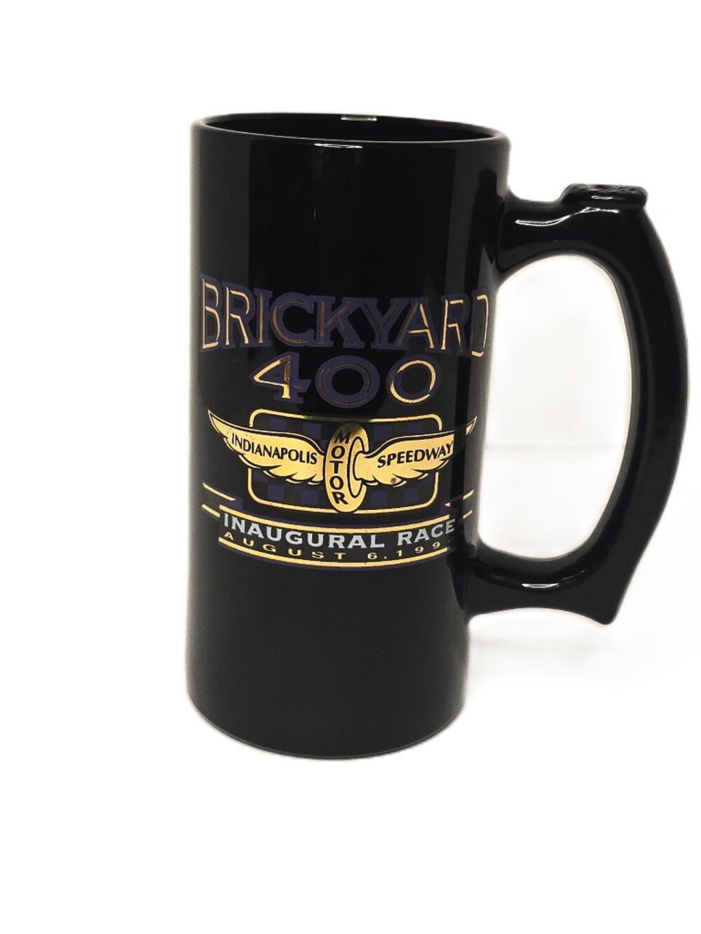 Brickyard 400 Nascar Cup Coffee Mug August 6, 1994 5.5”H Black Indianapolis 12oz